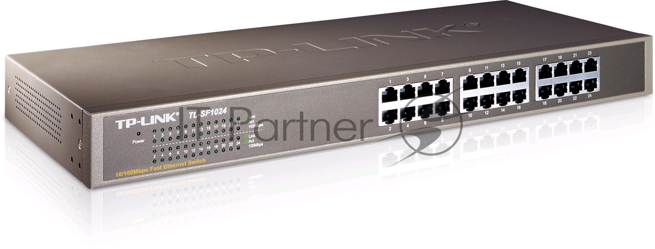 Коммутатор сетевой TP-Link SMB TL-SF1024 Коммутатор 24-port 10/100M Switch, 1U 19-inch rack-mountable steel case