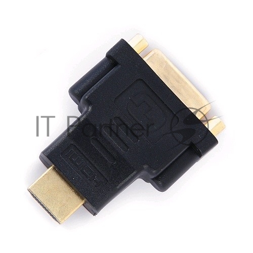 Переходник Gembird Переходник HDMI-DVI 19M/25F, золотые разъемы, пакет
