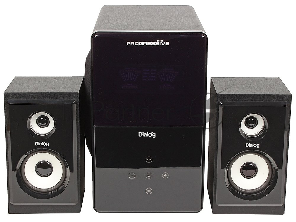 (Поврежденная упаковка) Колонки Dialog Progressive AP-220 BLACK {2.1, 30W+2*12W RMS, USB+SD reader}