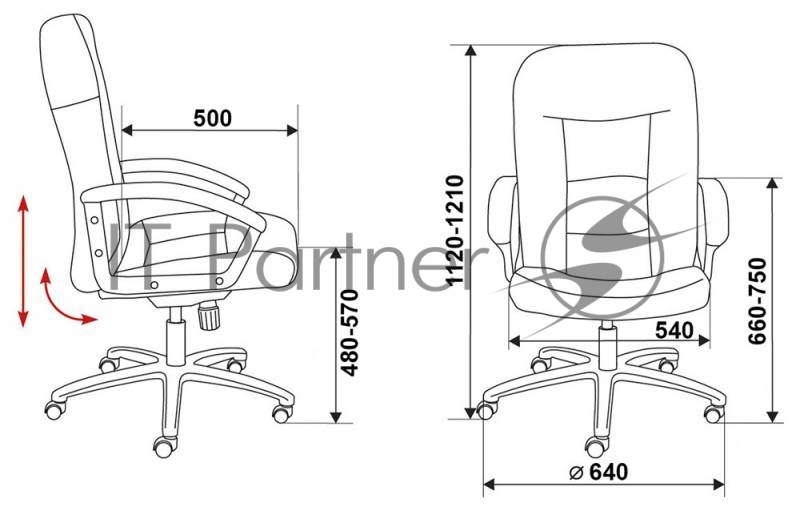 Кресло Бюрократ T-9908AXSN-AB черный, кожа