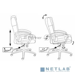 Кресло Бюрократ T-9908AXSN-AB черный, кожа