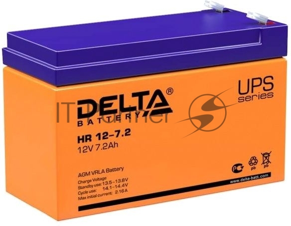 Батарея для ИБП Delta HR 12-7.2 (12V, 7.2Ah)