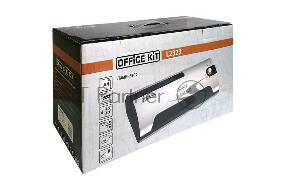 Ламинатор Office Kit L2323 A4 (75-150мкм) 35см/мин (4вал.) хол.лам. лам.фото (плохая упаковка)