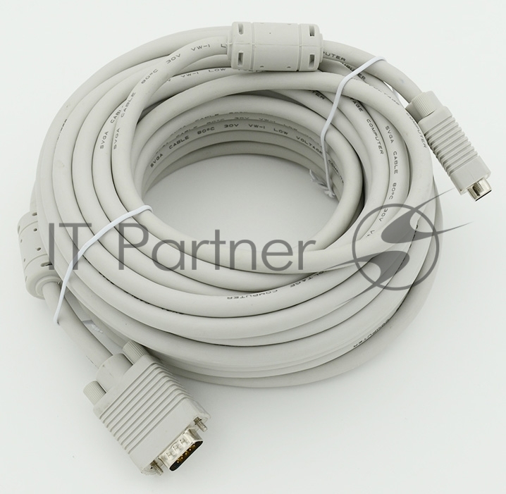 Кабель VGA DB15 (m)/DB15 (m) 15м феррит.кольца