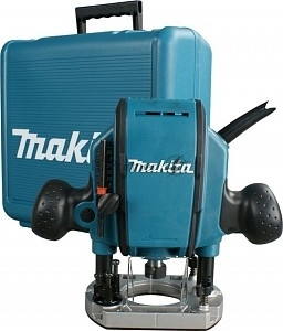 Фрезер Makita RP0900K 900Вт,27000об\м,ход-35мм,цанга-6\8мм,2.7кг,чем