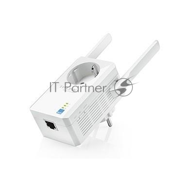 Сетевой адаптер TP-Link SOHO TL-WA860RE 300Mbps Wireless N Wall Plugged Range Extender with AC Passthrough, QCA(Atheros), 2T2R, 2.4GHz, 802.11b/g/n, 1 10/100Mbps LAN port, Range Extender button, Range Extender mode, suppo поставляется без кабеля RJ-45