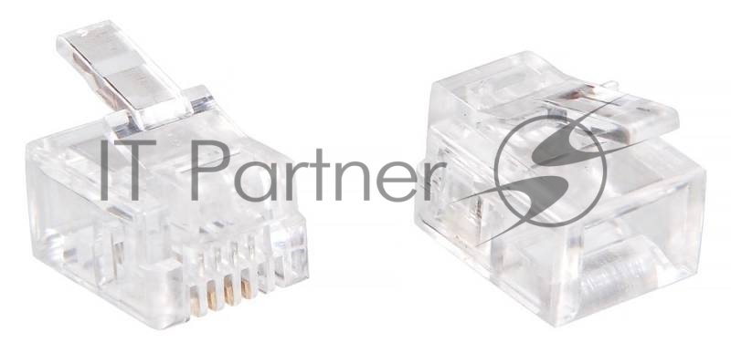 Коннектор RJ-11 Buro TLUS-037 (RJ-11)/100 (коннектор) 6p4c телефон/100 шт