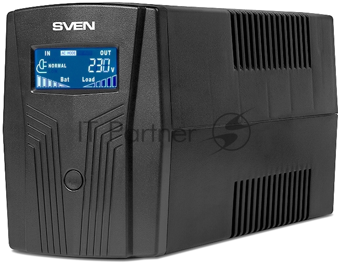 UPS 650VA SVEN <Pro+650 LCD> USB, защита телефонной линии,  2 евро розетки