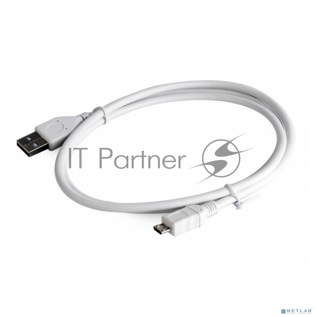 Gembird/Cablexpert CCP-mUSB2-AMBM-W-0.5M Кабель USB 2.0 Pro , AM/microBM 5P, 0.5м, экран, белый, пакет 