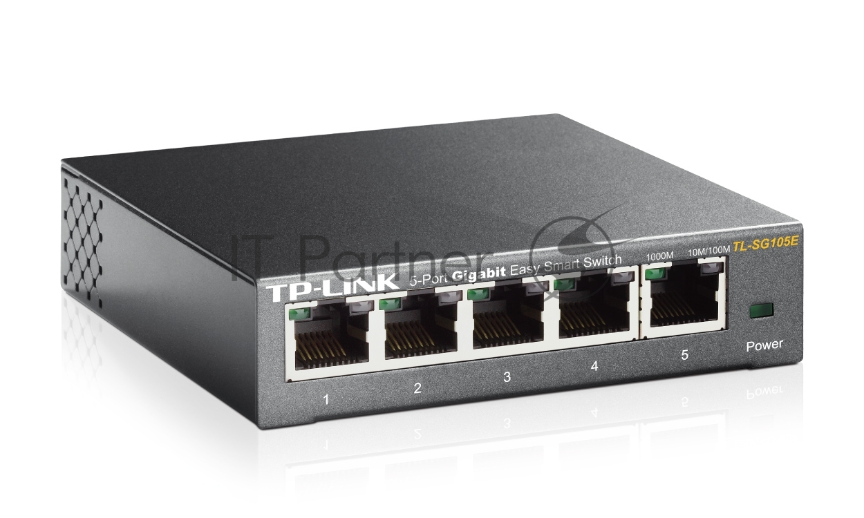 Коммутатор сетевой TP-Link SMB TL-SG105E 5-Port Gigabit Desktop Easy Smart Switch, 5 10/100/1000Mbps RJ45 ports, MTU/Port/Tag-based VLAN, QoS, IGMP Snooping