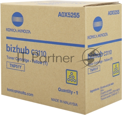 Тонер-картридж Konica-Minolta bizhub C3110 желтый TNP-51Y