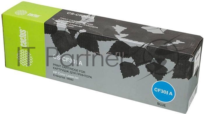 Картридж лазерный Cactus CS-CF301A CF301A голубой (32000стр.) для HP CLJ Ent M880/M880z/M880z+