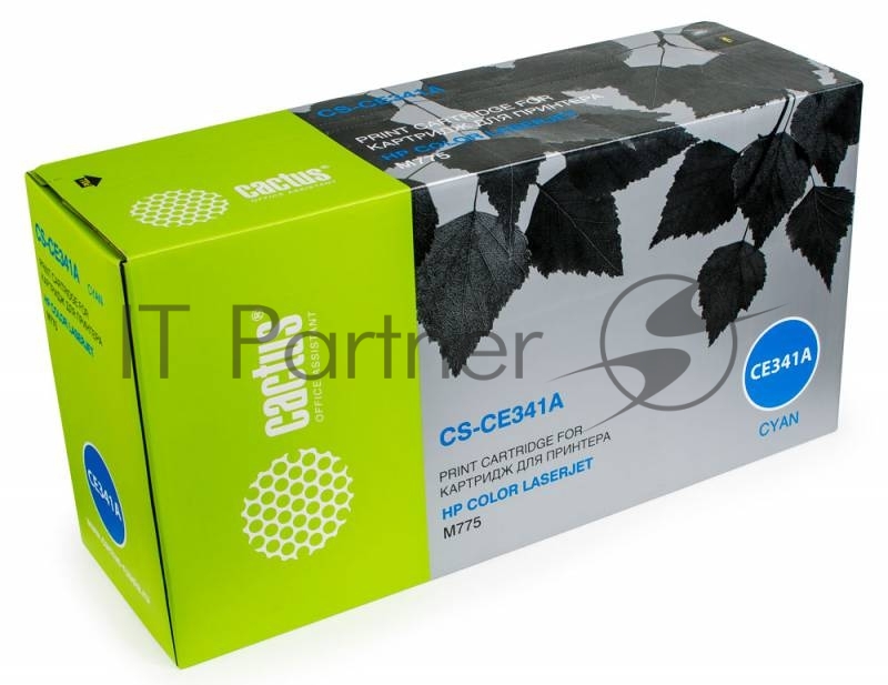 Картридж лазерный Cactus CS-CE341A голубой (16000 стр.) для HP Color LaserJet M775