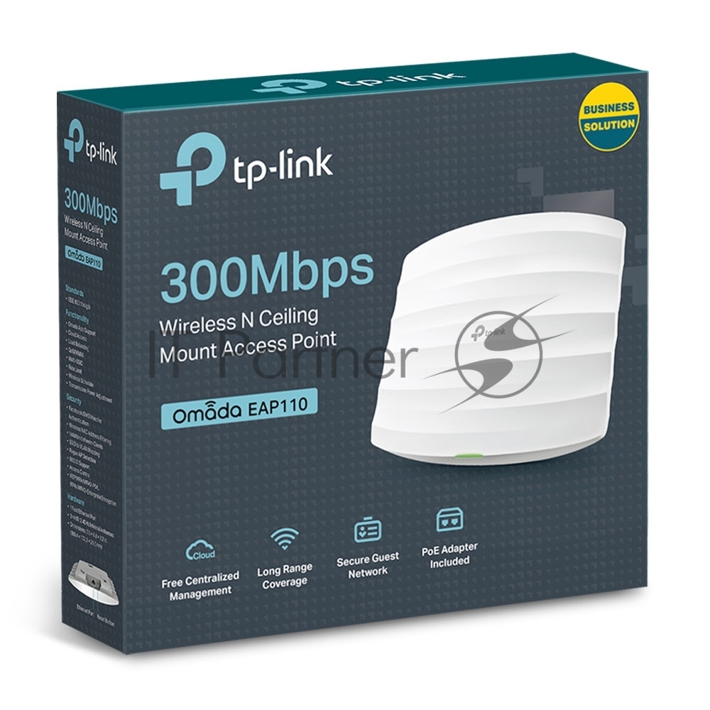 Беспроводная потолочная точка доступа серии N TP-Link SMB EAP110 скорость до 300 Мбит/с