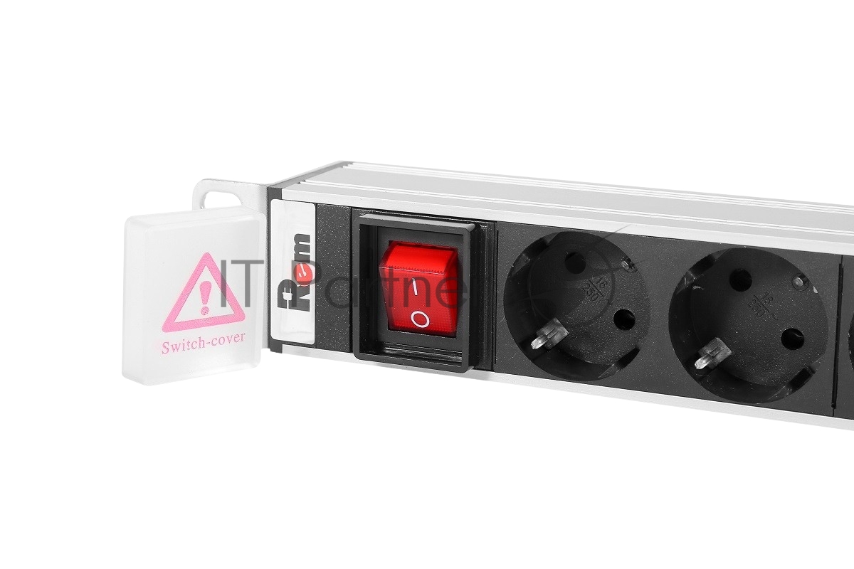 REM Вертикальный блок розеток Rem-16 с выкл., 10  Shuko, 10 C13, вход IEC 60320 C20 16A, алюм., 33-38U (R-16-10S-10C13-V-1420)