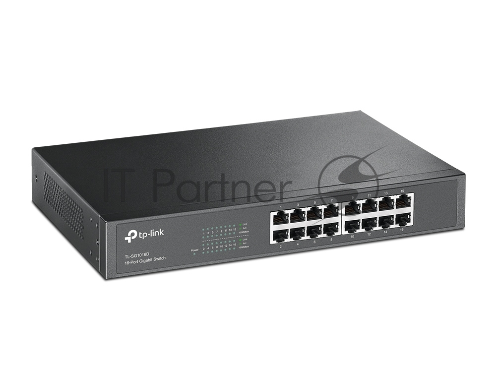 Коммутатор TP-Link SMB TL-SG1016D неуправляемый настольный/19U 16x10/100/1000BASE-T