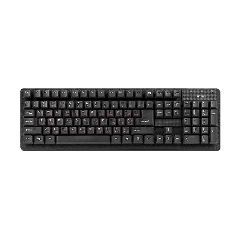 Клавиатура SVEN Standard 301 проводная, USB Type-A, чёрный