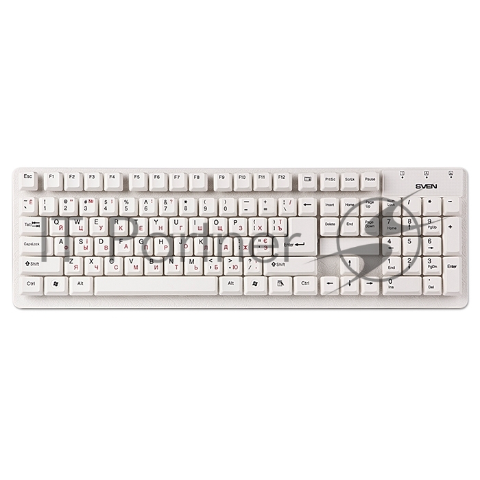 Клавиатура проводная SVEN Standard 301 USB белая
