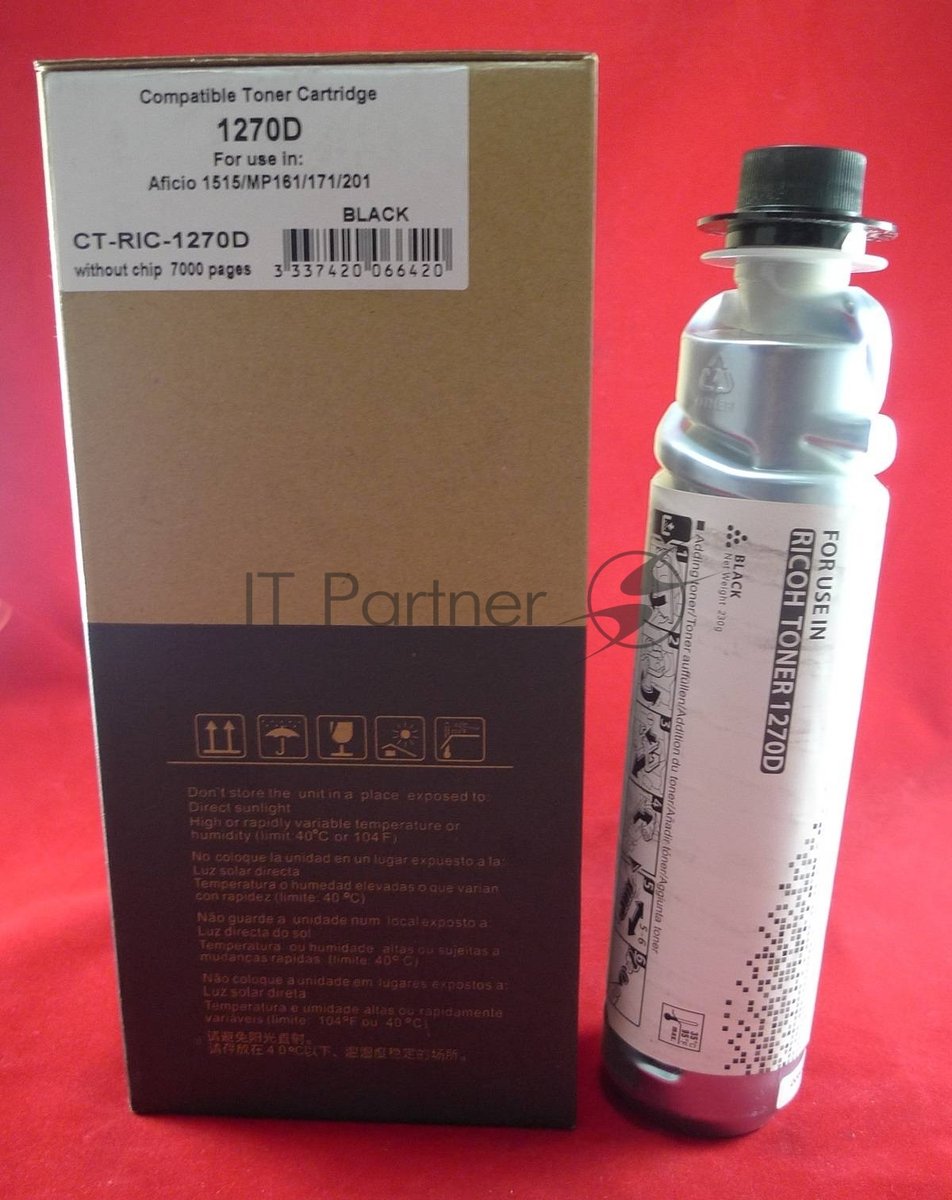 Картридж Тонер-туба Ricoh tуре 1270D Aficio 1515/MP161/171/201 (туба 230 гр.) JPN