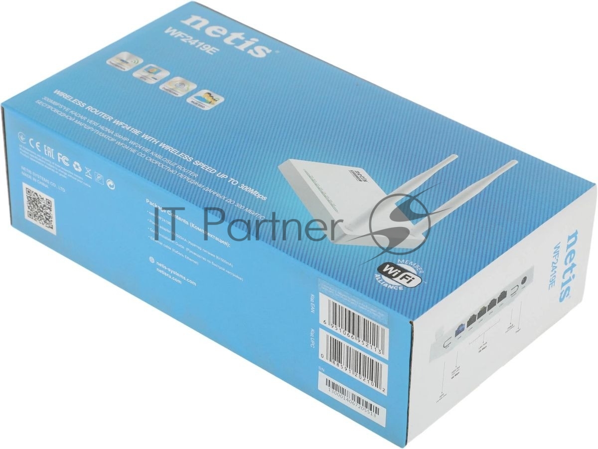 Роутер WRL Router Netis 300MBPS 10/100M 4P WF2419E