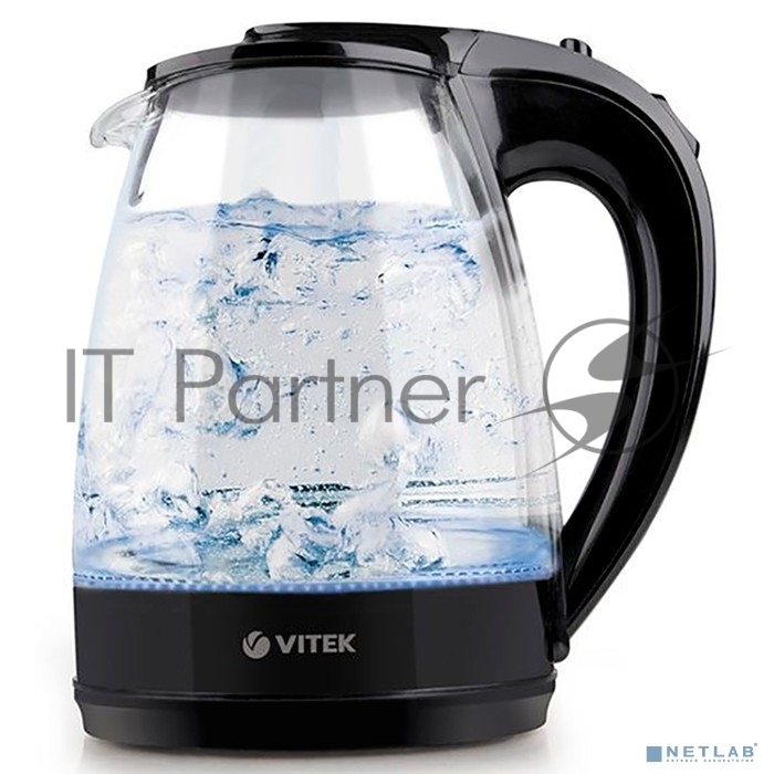 Чайник электрический Vitek VT-1122 TR бесцветное стекло (стекло, 1.7 л, 2200 Вт)