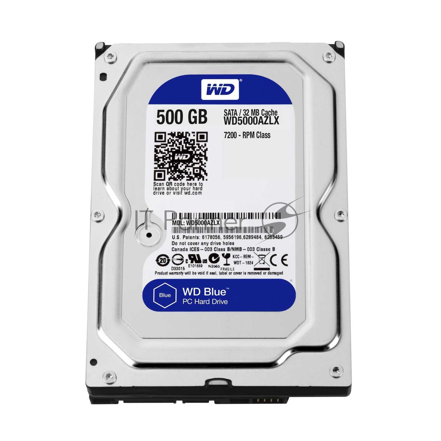 Жесткий диск Western Digital Original SATA-III 500Gb WD5000AZLX Blue (7200rpm) 32Mb 3.5"