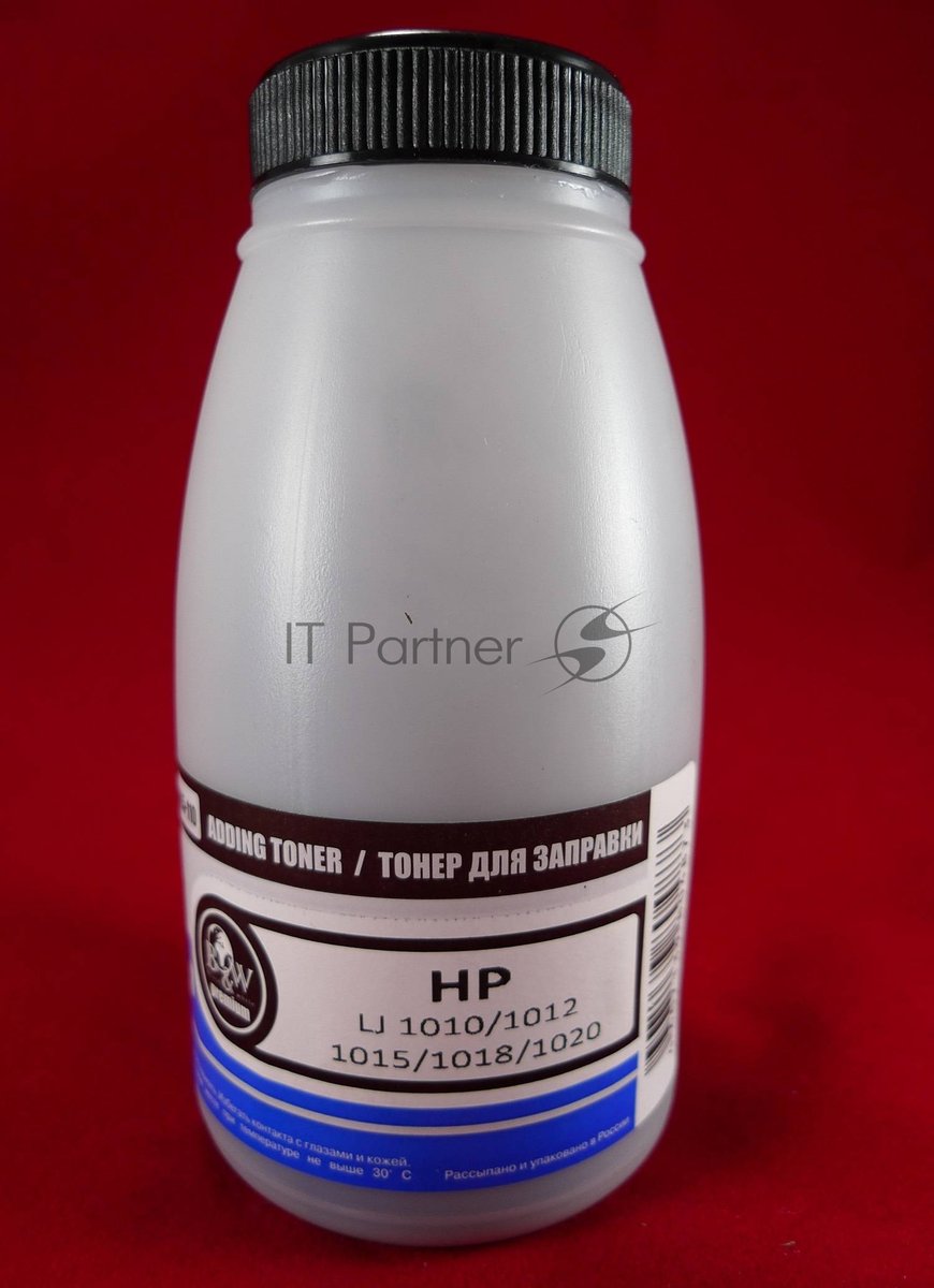 Тонер HP LJ 1010/1012/1015/1018/1020 (фл,110г) B&W Premium фас России