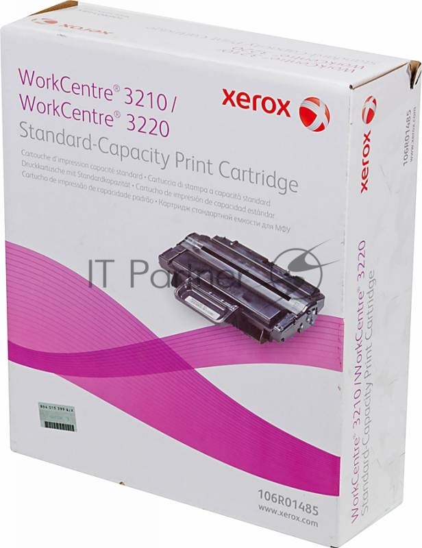 Картридж лазерный Xerox 106R01485 черный бар.в компл. (2000стр.) для Xerox WC 3210/3220