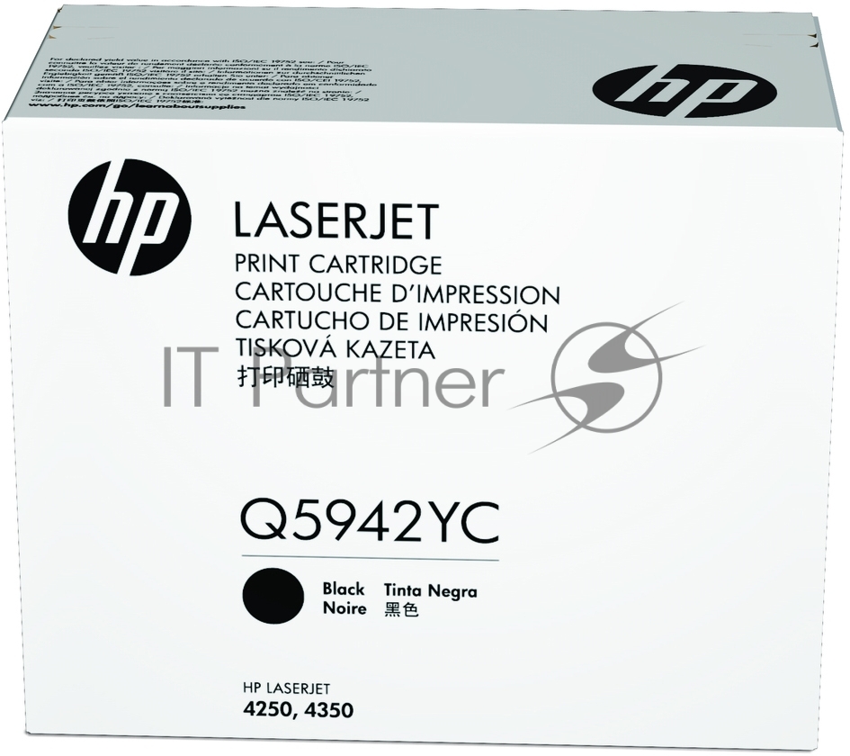 Тонер Картридж HP Q5942YC черный LJ 4250, 4350 (23000стр.) в технологической упако (плохая упаковка)