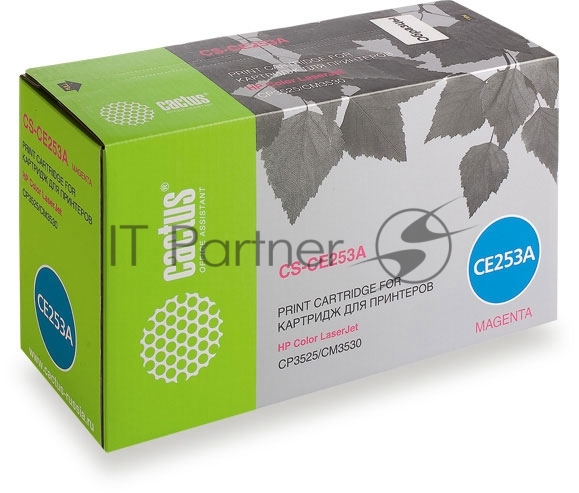 Картридж лазерный Cactus CS-CE253A пурпурный (7000 стр.) для HP Сolor LaserJet CP3525/CM3530