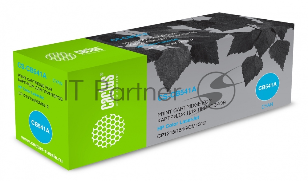 Картридж лазерный Cactus CS-CB541A голубой (1400 стр.) для HP Color LaserJet CP1215/1515/CM1312