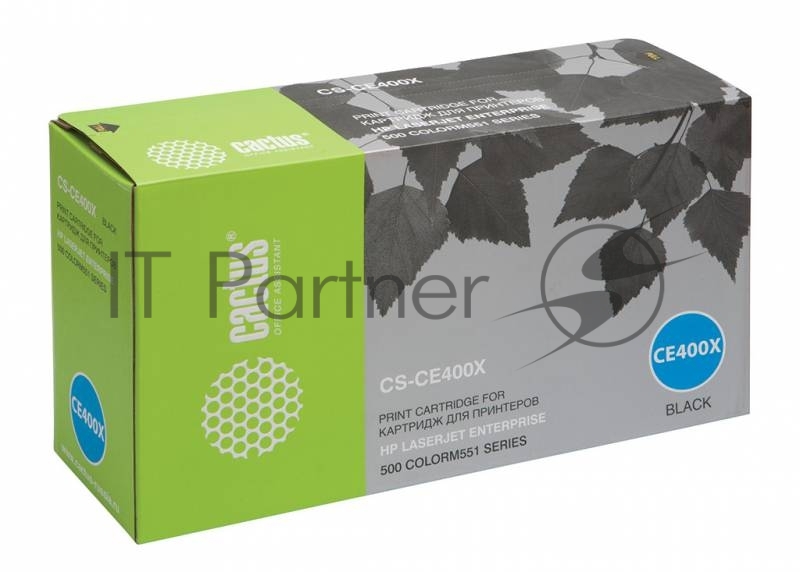 Картридж лазерный Cactus CS-CE400X черный (11000 стр.) для HP CLJ Color M551 series