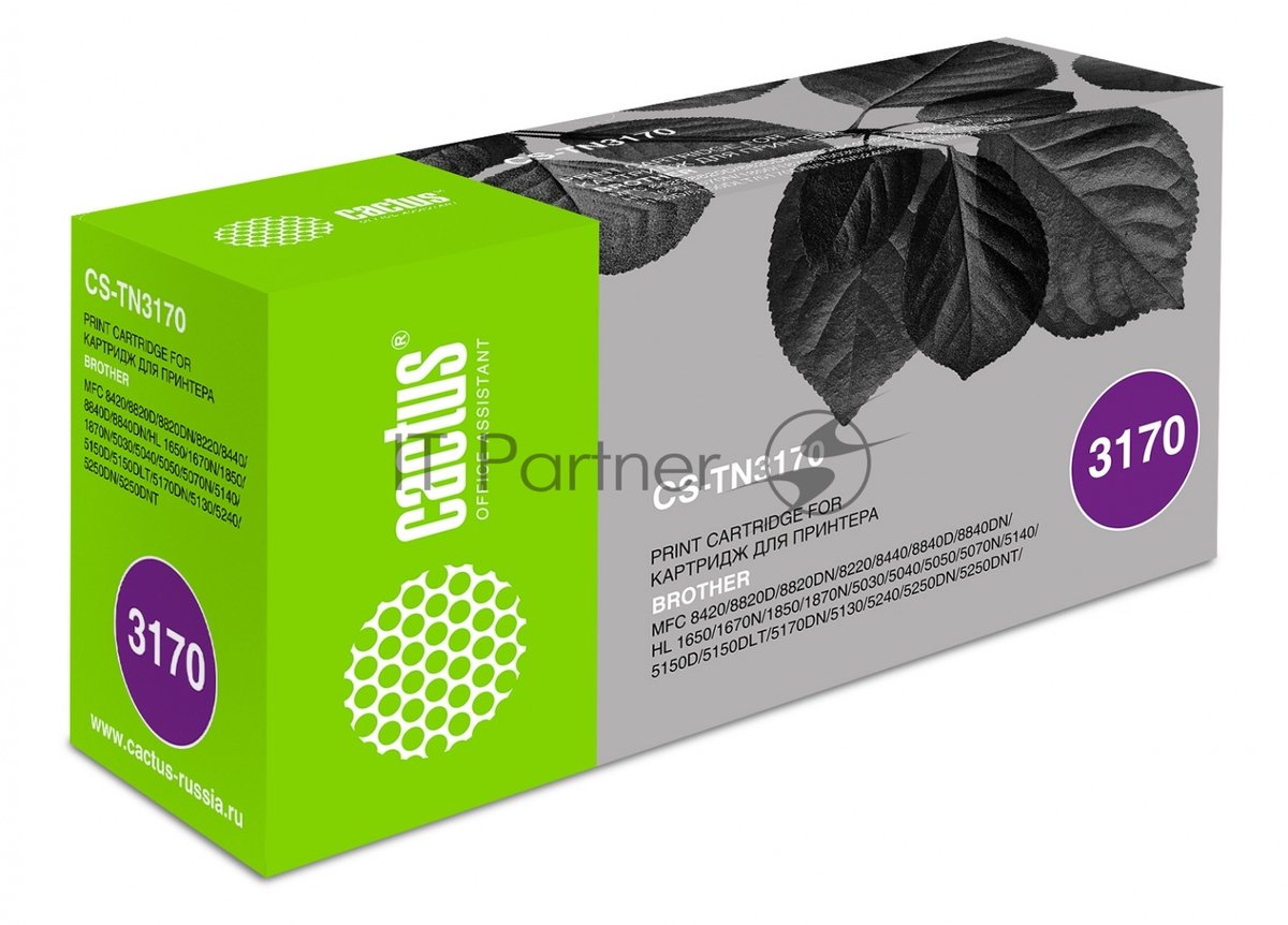 Картридж лазерный Cactus CS-TN3170 черный (7000 стр.) для Brother HL 5240/5250DN/5250DNT/5280DW