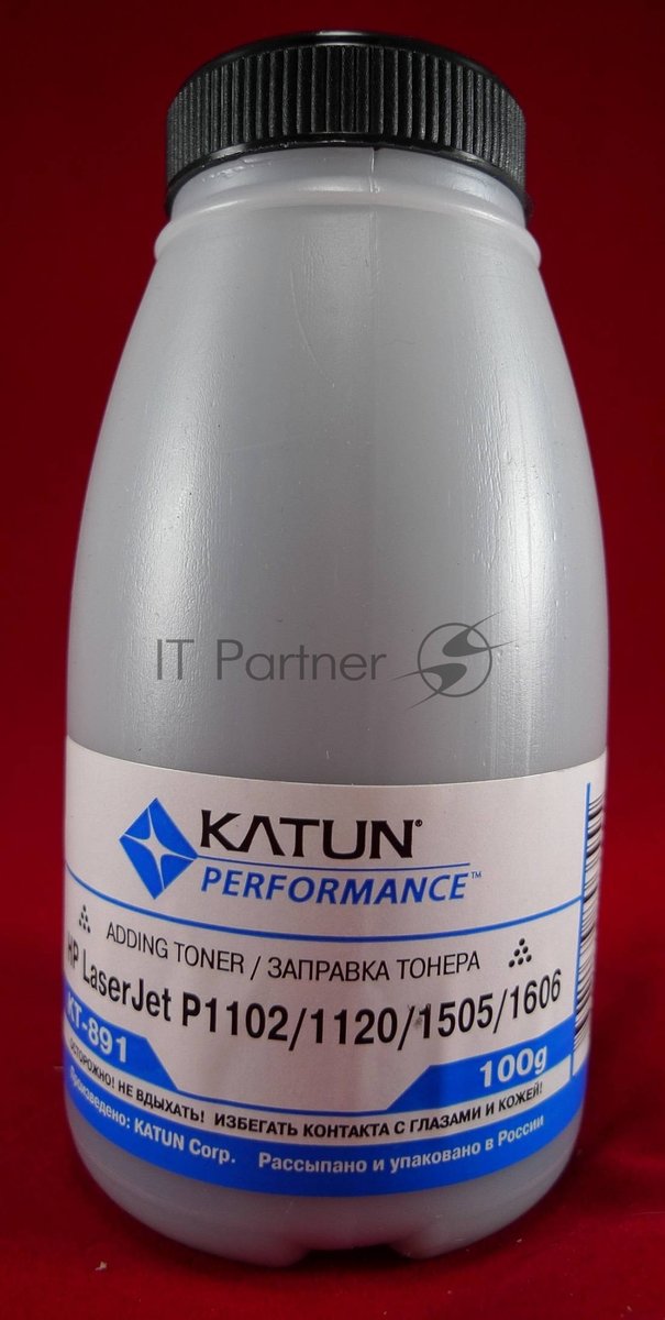Тонер для картриджей CB436A/CE278A/CE285A/CF283A/CF283X, CRG-713/726/728/737 (фл. 100г) Katun фас.Россия