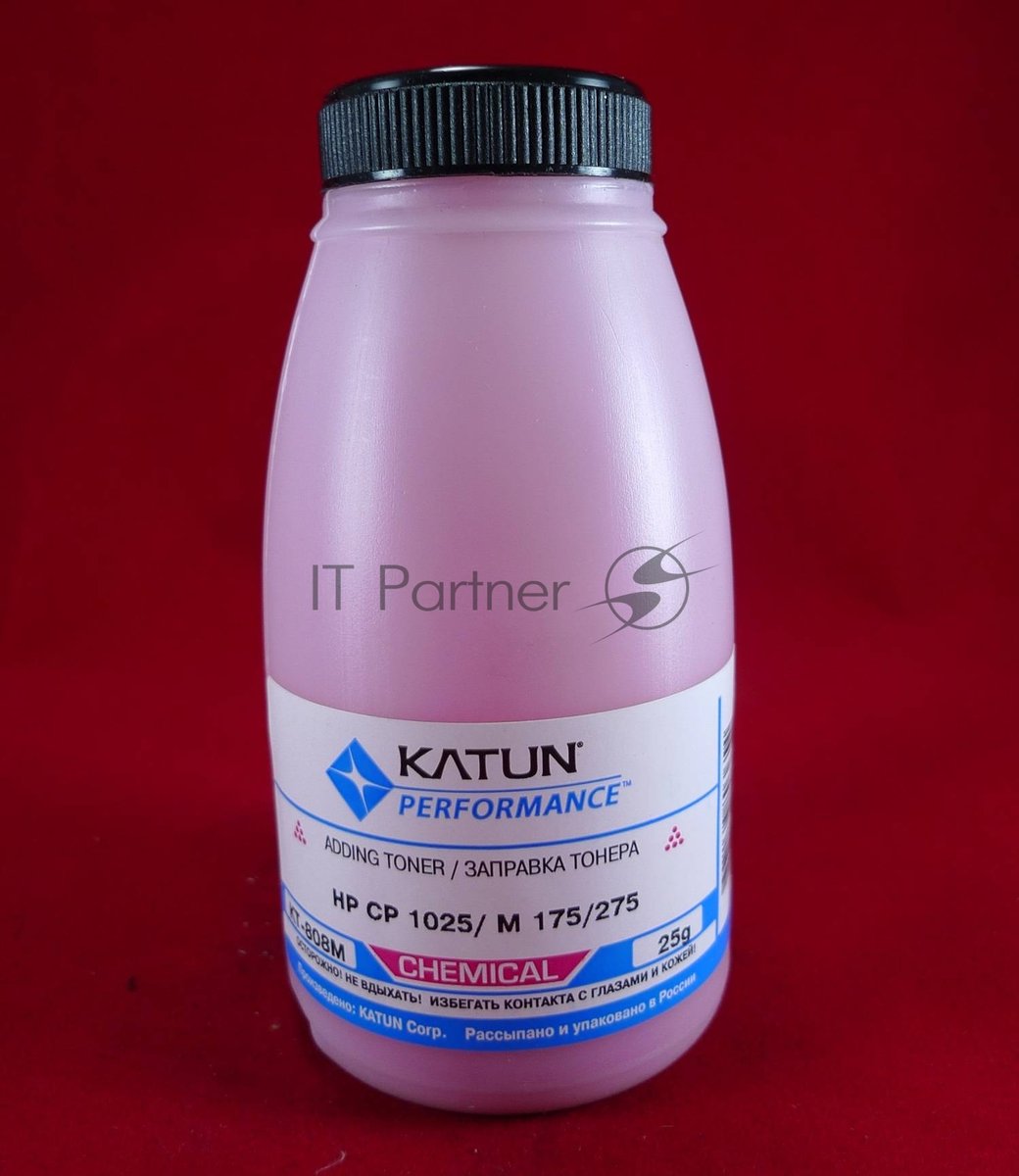 Тонер для картриджей CE313A Magenta, химический (фл. 25г) Katun фас.Россия