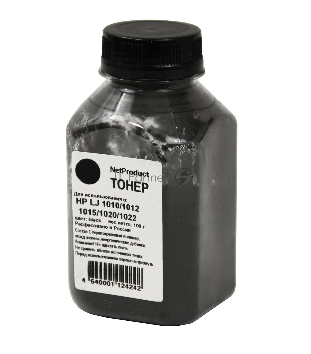 Тонер для HP LJ 1010/1012/1015/1020/1022 (NetProduct) черный, 100 г, банка