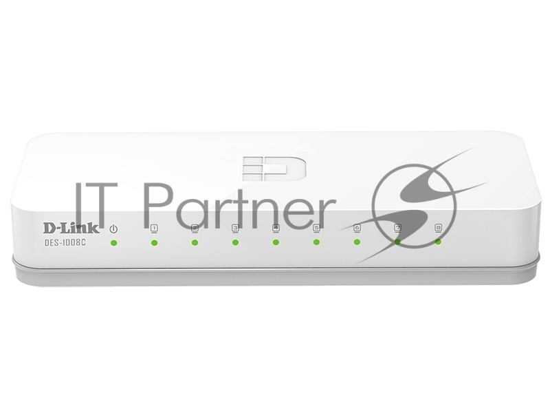 Коммутатор D-Link DES-1008C/A1A, 8×100 Мбит/с, неуправляемый