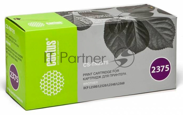 Картридж лазерный Cactus CS-TN2375 черный (2600 стр.) для Brother DCP L2500/L2520/L2540/L2560