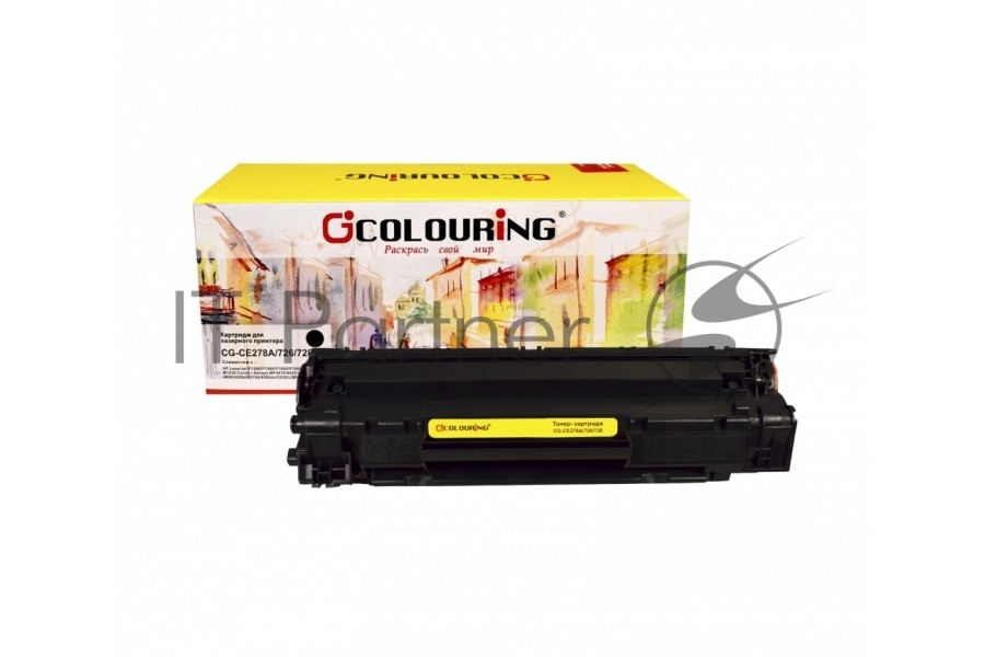 Картридж лазерный Colouring CG-CE278A/726/728 черный (2100 стр.) для принтеров HP LaserJet P1560/P1566/P1600/P1606dn/M1536 Canon i-Sensys MF4410/4420/4430/4450/4550d/4570d/4580dn/4780/D520/LBP-6200D