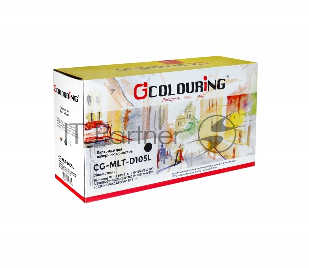 Картридж лазерный Colouring CG-MLT-D105L черный (2500 стр) для Samsung ML-1910/1915/2525/2525W/2580N SCX-4600/4623F/4623GN SF650
