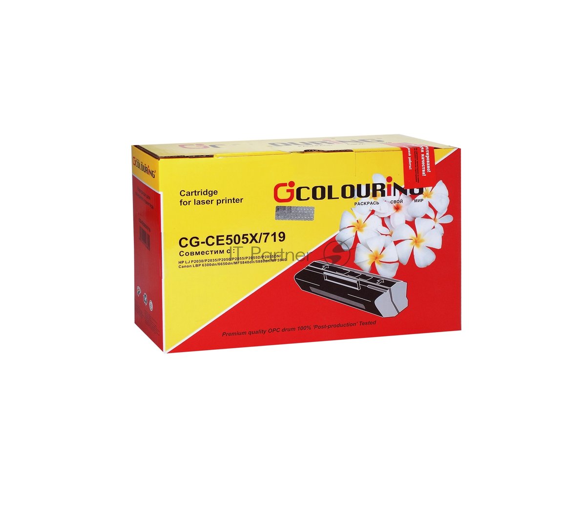 Картридж лазерный Colouring CG-CE505X/719 для принтеров HP LJ P2050/P2055/P2055D/P2055DN/Canon LBP 6300dn/6650dn/MF5840dn/5880dn/MF5940 6500 копий