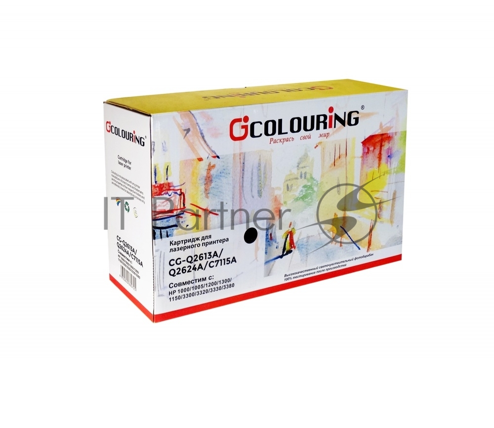Картридж лазерный Colouring CG-Q2613A/Q2624A/C7115A черный (2500 стр.) для HP LJ 1000/1005/1200/1300/1150/1150n/1300/1300n/1300xi/3300/3310/3320/3330/3380 Canon LBP-1210