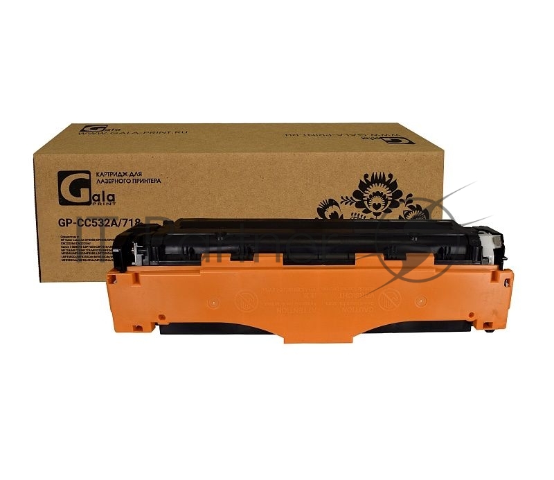 Картридж лазерный GalaPrint GP-CC532A/718 желтый (2800 стр) для HP CLJ CP2025n/CP2025dn/CP2025x/CM2320n/CM2320nf/CM2320fxi/Canon LBP-7200C/7210CDN/MF8350CDN