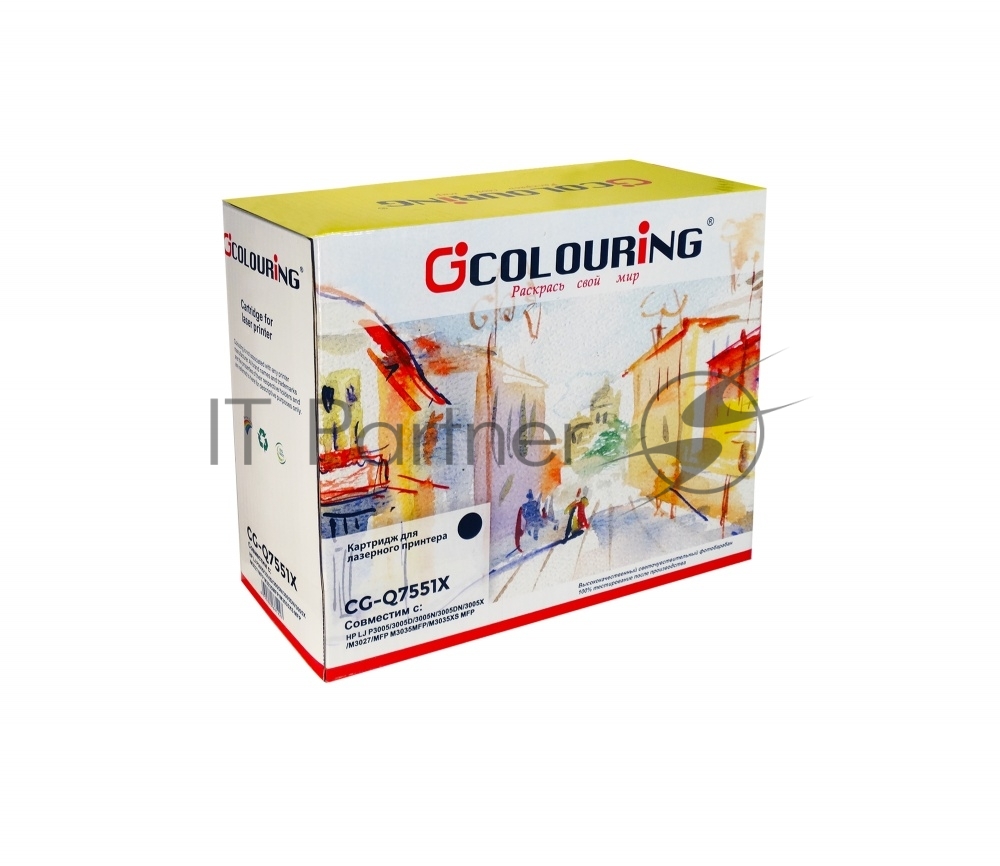 Картридж лазерный Colouring CG-Q7551X черный (13000 стр.) для HP LJ P3005/3005D/3005N/3005DN/3005X/M3027/MFP M3035MFP/M3035XS MFP