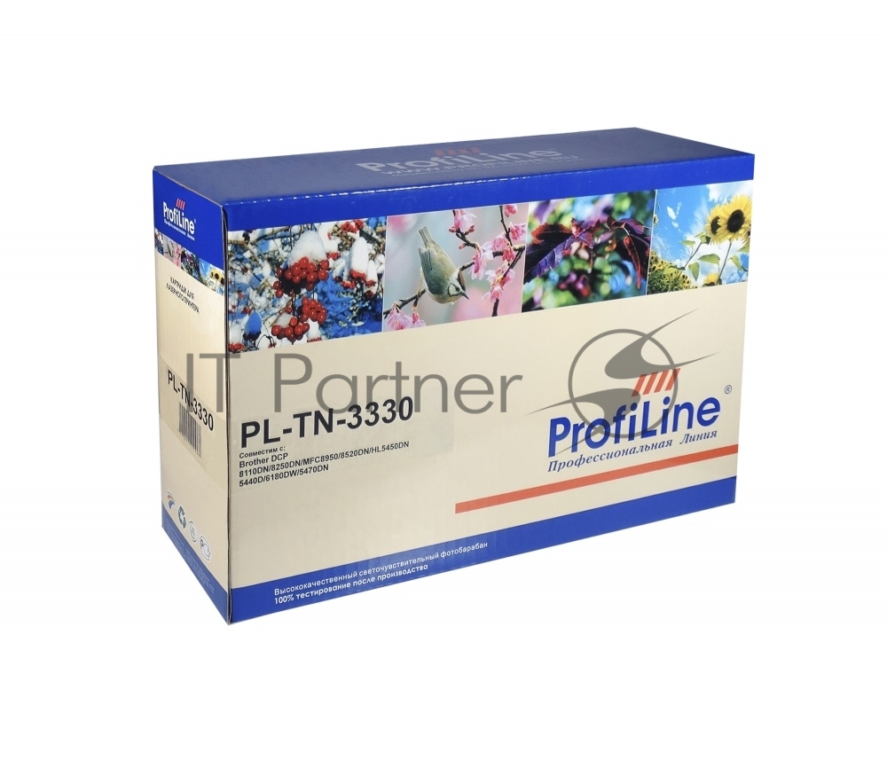 Картридж ProfiLine PL-TN-3380 для принтеров Brother DCP-8110DN/8150DN/8155DN/HL-5450DN/5445D/5440D/5470DW/5470DWT/6180DW/6180DWT/MFC-8510DN/8520DN/8515DN/8710DW/8910DW/8950DW/8950DWT/8810DW 8000 копий