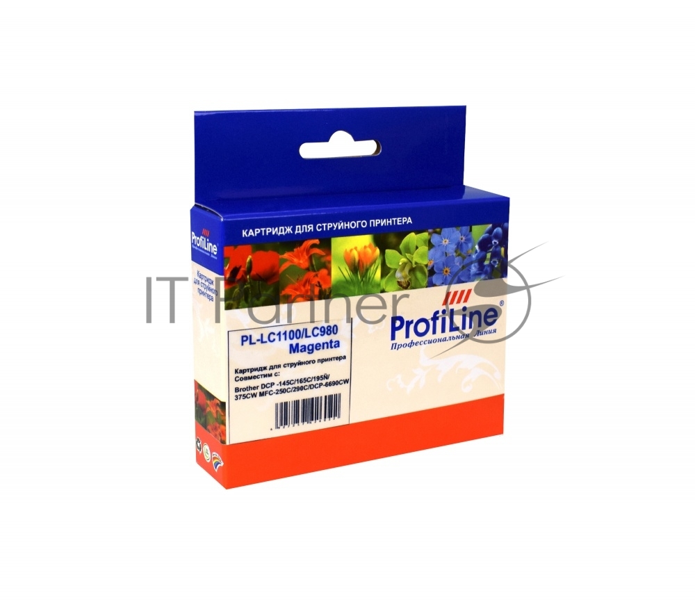 Картридж струйный для принтеров Brother PL-LC1100/LC980M DCP -145C/165C/195С/375CW MFC-250C/290C/DCP-6690CW Magenta водн ProfiLine