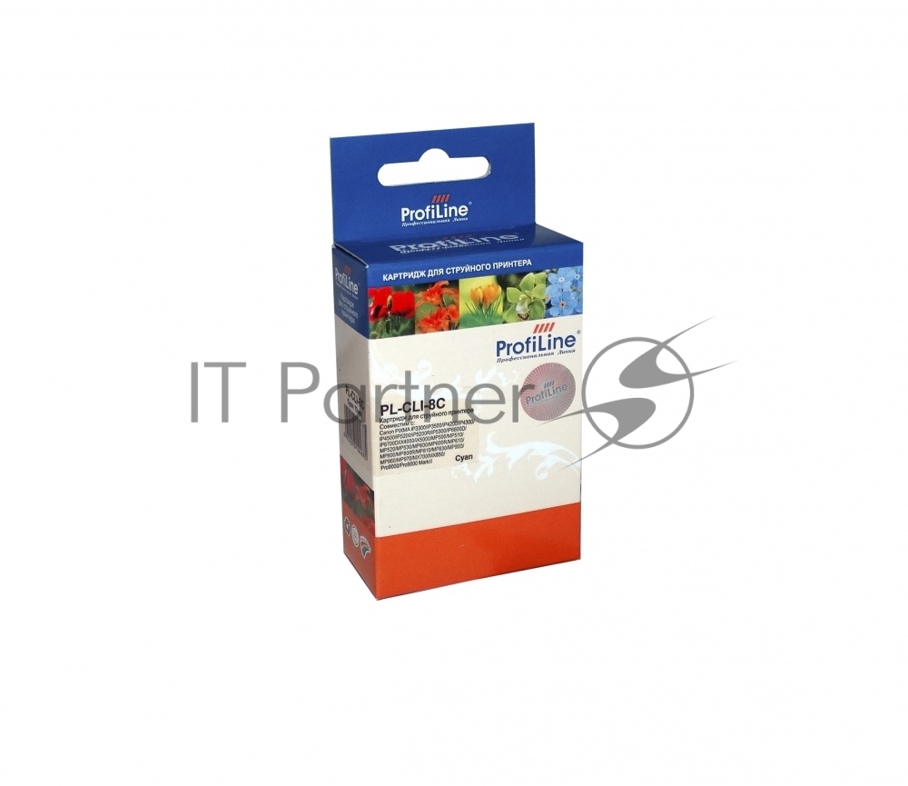 Картридж струйный ProfiLine PL-CLI-8C для принтеров Canon Pixma iP3300/iP6600D/MP950 с чипом Cyan водн