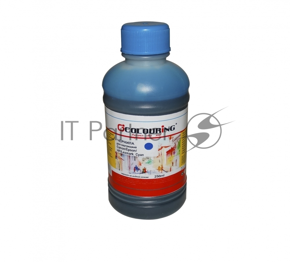 Чернила Colouring для принтеров Canon/Epson/HP/Lexmark Cyan 250 мл водн U