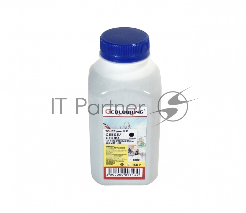 Тонер Colouring CG-CE505/CF280 для принтеров HP P2035/2055d/2055dn/400 M401/425 150 гр Фасовка РФ (СПБ)