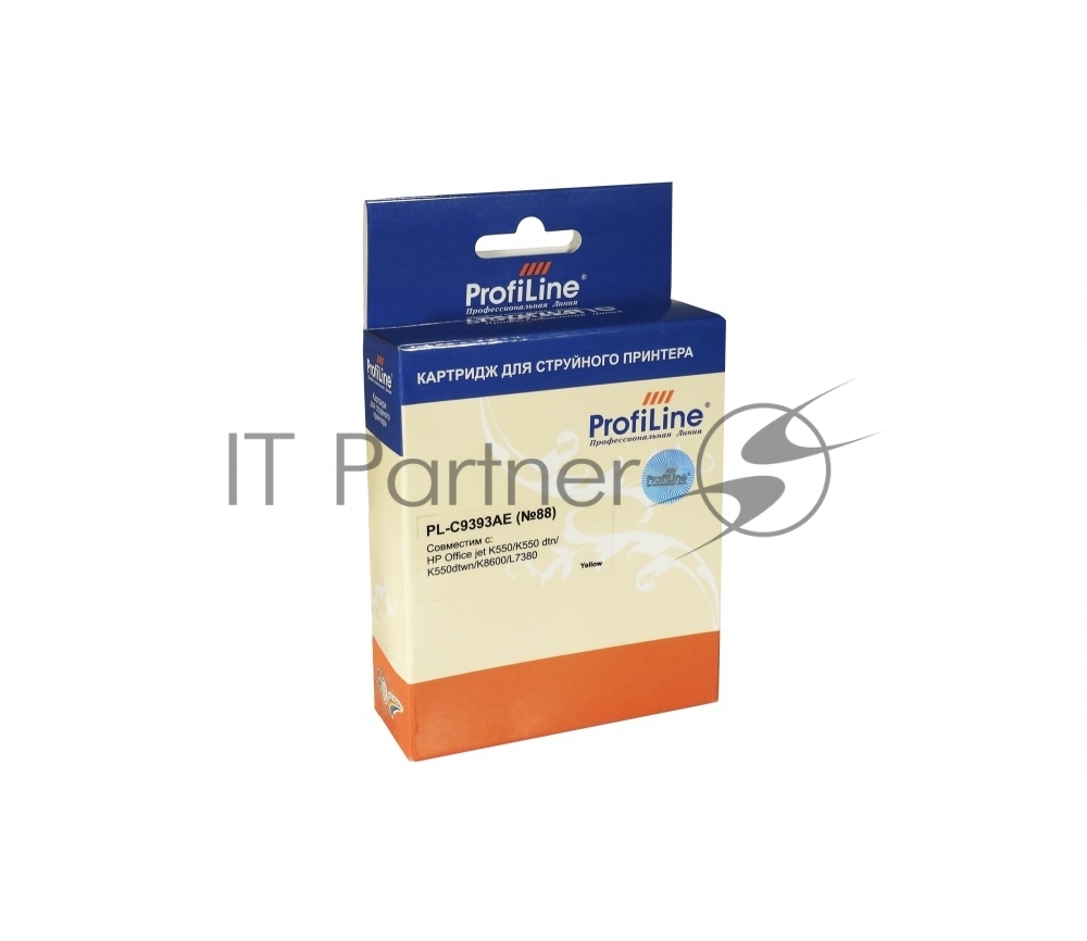 Картридж струйный ProfiLine PL-C9393AE №88 для принтеров HP Office jet HP Office jet K550/K550 dtn/K550dtwn/K5400/K5400dn/K8600/L7380/L7590 Yellow водные